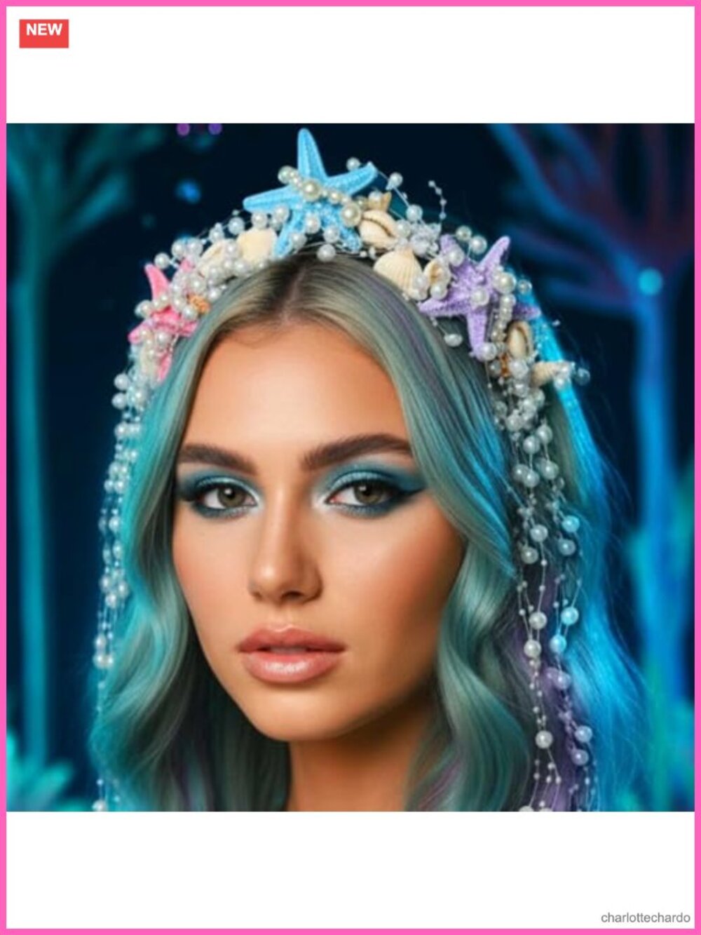 Mermaid Starfish Seashell Pearl Headband Beach Wedding Hair Accessory